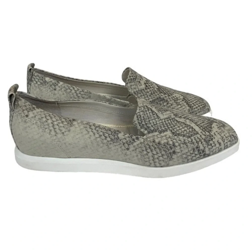 Franco Sarto Boston Snake Print Ombré Grey White Slip Ons Size 9